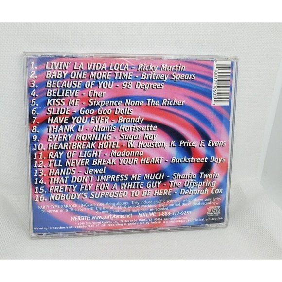 CDB Party Tyme Super Hits Karaoke CD+G CD Lyric Booklet Included No Scratches - Picture 6 of 12